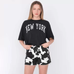 تيشيرت اسود NEW YOURK ماركة addax