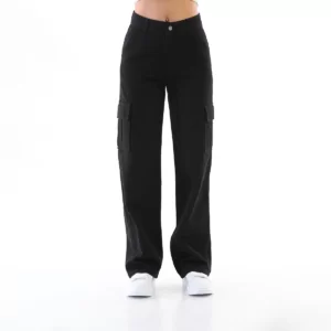 بنطلون جينز كارغو - اسود