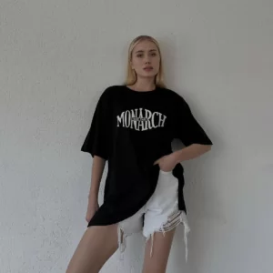 تيشيرت MONERCH فري سايز - اسود, free size