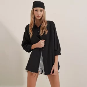 قميص سادة - اسود