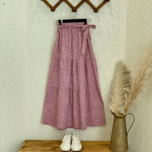 تنورة طويلة - وردي, free size