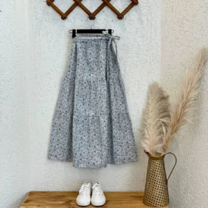 تنورة طويلة - سمائي, free size