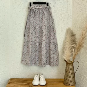 تنورة طويلة - رصاصي, free size