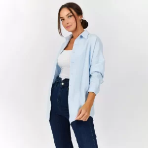 قميص سادة - سمائي