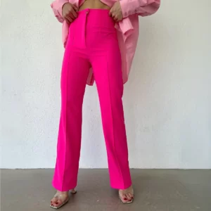 بنطلون قماش - وردي