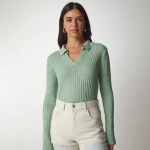 سويتر سادة - free size, اخضر