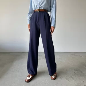 بنطلون قماش - نيلي