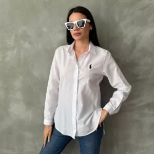 قميص بولو - ابيض